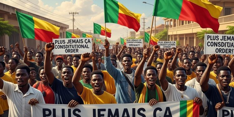 Bénin : Jeunes en Colère Manifestent Contre la Tentative de Coup d’État - Viral Mag Des centaines de jeunes ont défilé à Cotonou pour rejeter la tentative de putsch déjouée au Bénin Un cri du cœur pour la paix et la démocratie face à linstabilité régionale Viral Mag