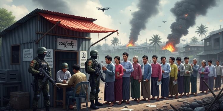 La junte au pouvoir en Birmanie accuse les groupes rebelles dattaques aux drones et roquettes pendant les élections législatives blessant des civils Un scrutin contesté sur fond de guerre civile persistante   Viral Mag
