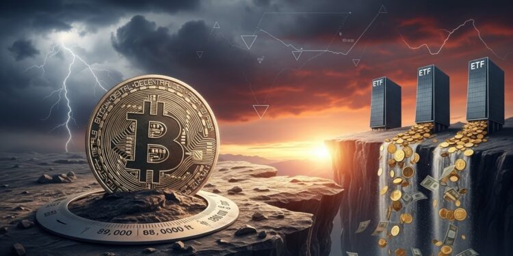 Découvrez pourquoi le Bitcoin stagne autour de 89 000 $ malgré une reprise récente avec près de 500 millions de dollars de sorties des ETF la semaine dernière Analyse des risques baissiers et perspectives pour 2026   Viral Mag