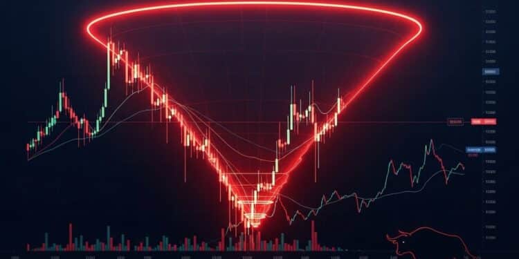 Bitcoin Forme un Pattern Bearish Inquiétant - Viral Mag Découvrez pourquoi le Bitcoin forme un pattern inverse cup and handle avec 160M$ de liquidations qui effraient les bulls Analyse complète du marché crypto au 18 décembre 2025 Viral Mag