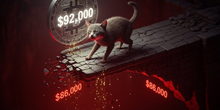 Le Bitcoin peine à dépasser les 92 000 dollars signe dun rebond fragile sans volume Analyse technique et perspectives baissières pour les traders avertis   Viral Mag