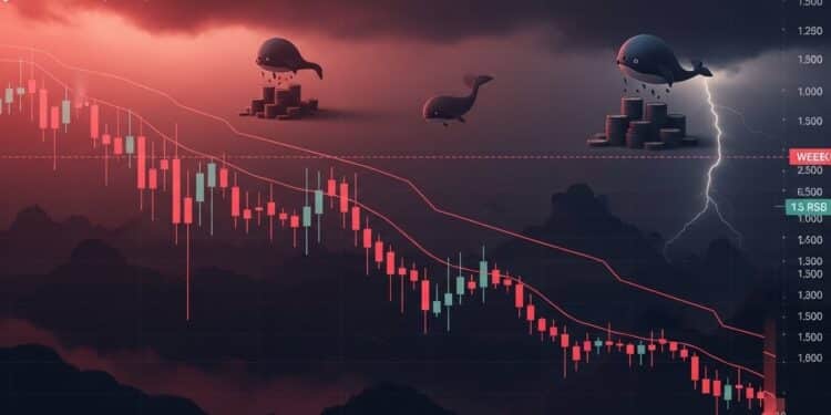 Chainlink LINK forme un pattern bearish double top sur le graphique hebdomadaire tandis que les whales vendent massivement Analyse complète des risques dune chute majeure vers 5 8 dollars   Viral Mag