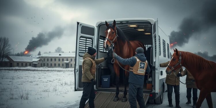 Découvrez comment un haras en Ukraine menacé par les frappes russes évacue ses chevaux pour les protéger Une histoire touchante de résilience animale au cœur du conflit   Viral Mag