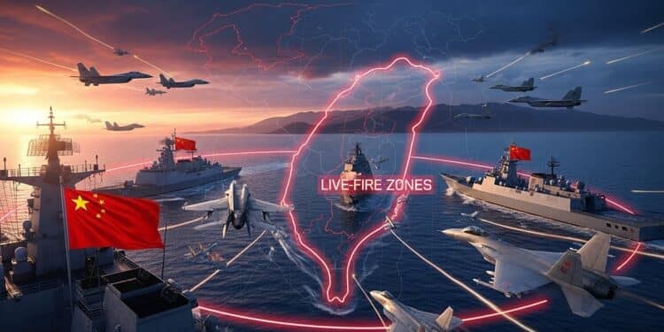 Découvrez les détails des exercices Mission Justice 2025 annoncés par Pékin autour de Taïwan en réponse à des ventes darmes américaines et des déclarations japonaises Une escalade qui inquiète la région   Viral Mag