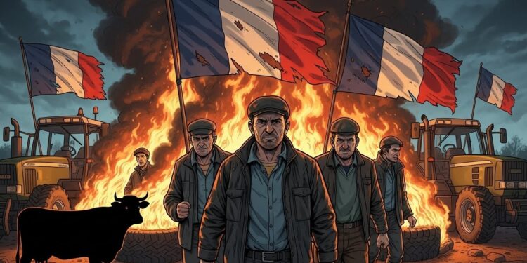 Colère Agricole Explosive : Les Éleveurs Défient l’État - Viral Mag Face à la dermatose nodulaire et aux abattages massifs les agriculteurs français se mobilisent avec force Mercosur PAC grippe aviaire pourquoi la révolte monte et menace dexploser Viral Mag