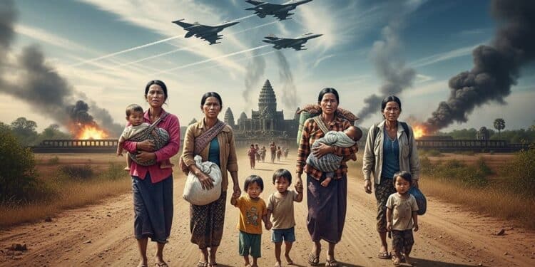 Le conflit frontalier entre le Cambodge et la Thaïlande a provoqué le déplacement de plus de 500 000 personnes côté cambodgien et 400 000 côté thaïlandais Découvrez les détails de cette crise humanitaire et les appels internationaux à la paix   Viral Mag