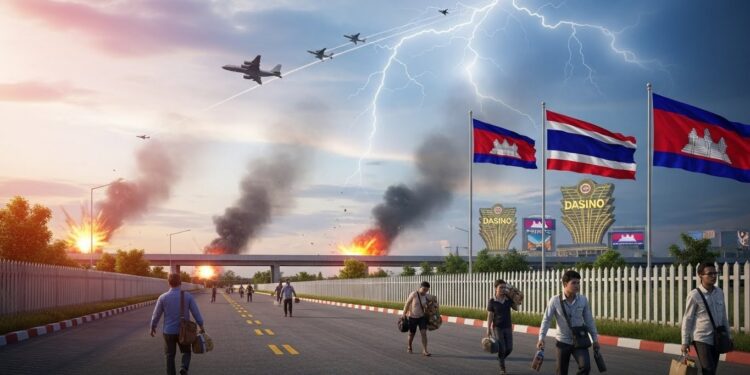 Conflit Thaïlande-Cambodge : Bombardements sur Poipet et Médiation Chinoise en Cours - Viral Mag Les affrontements frontaliers entre Thaïlande et Cambodge persistent avec des accusations de bombardements sur Poipet La Chine tente une médiation tandis que les efforts diplomatiques sintensifient face à une crise humanitaire majeure Viral Mag