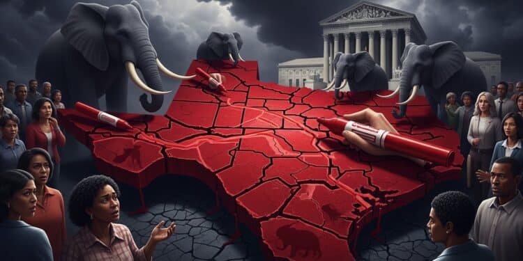 Cour Suprême Autorise la Carte Électorale Pro-Républicaine au Texas - Viral Mag La Cour suprême valide la nouvelle carte électorale du Texas qui favorise les républicains pour 2026 Décision 6 3 gerrymandering minorités ethniques décryptage complet dune bataille juridique explosive Viral Mag
