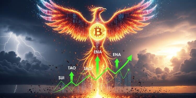 Crypto : Rebond Fulgurant de BTC, SUI et TAO Après Chute - Viral Mag Découvrez comment Bitcoin et les altcoins comme SUI TAO et ENA se relèvent après une chute brutale du week end Analyse des liquidations perspectives et facteurs macro pour décembre 2025 Viral Mag