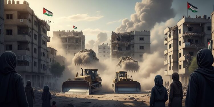 Des bulldozers israéliens détruisent 25 bâtiments dans le camp de Nour Chams déplaçant des centaines de familles palestiniennes Une opération militaire qui soulève de vives émotions et questions humanitaires en Cisjordanie occupée   Viral Mag