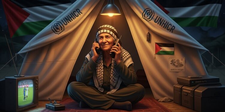 Depuis une Tente à Gaza, une Mère Coache l’Équipe Nationale Palestinienne - Viral Mag Découvrez lhistoire bouleversante dEhab Abou Jazar sélectionneur palestinien à Doha guidé au téléphone par sa mère restée sous une tente à Gaza malgré la guerre et la destruction Viral Mag