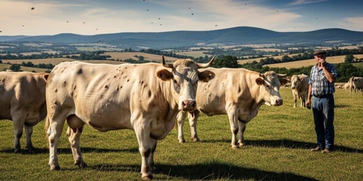 Dermatose Bovine : Éviter l’Abattage Total, un Défi Risqué et Controversé - Viral Mag Face à la dermatose nodulaire contagieuse en France les éleveurs contestent labattage total des troupeaux Experts alertent sur les risques dun abattage partiel Découvrez le débat et les alternatives proposées Viral Mag