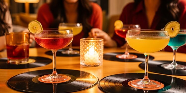 Dessous de Verre Vinyle : Touche Rétro Pas Chère pour Apéros - Viral Mag Découvrez ces dessous de verre imitation vinyle à petit prix qui apportent une ambiance rétro musicale à vos apéritifs Nostalgie style et praticité pour moins de 4 euros le lot Viral Mag