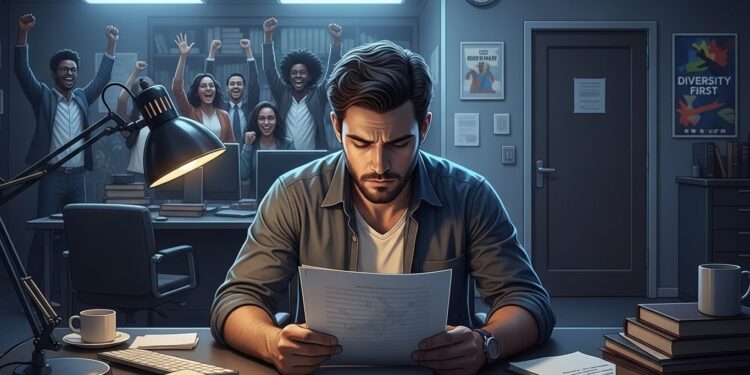 Discrimination Positive : Les Hommes Blancs Sacrifiés ? - Viral Mag Découvrez le témoignage choc dun scénariste américain refusé en 2016 pour sa couleur de peau et son genre Une génération professionnelle entière semble payer le prix des politiques DEI Analyse approfondie Viral Mag