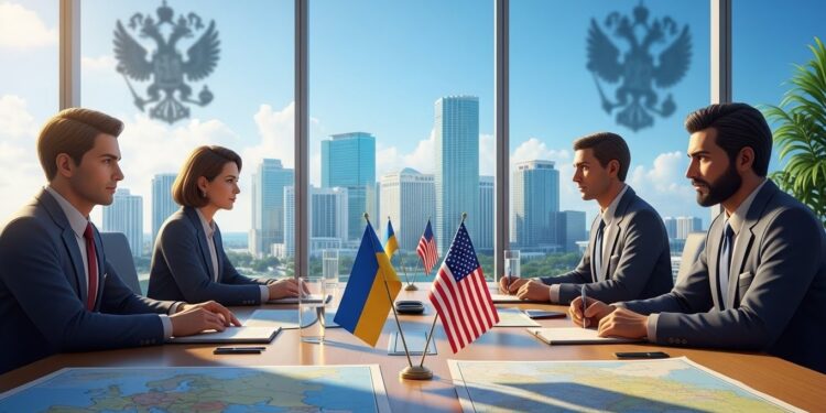 Discussions Cruciales Ukraine-USA en Floride pour la Paix - Viral Mag Découvrez les avancées des négociations entre Ukrainiens et Américains en Floride sur un plan pour arrêter la guerre avec la Russie Progrès fragiles avertissements et tensions sur le terrain Viral Mag