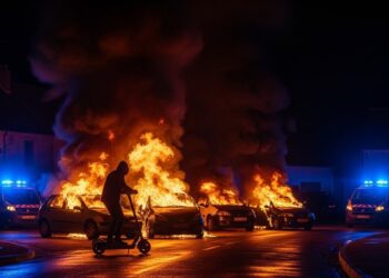 Découvrez lincendie volontaire qui a ravagé une trentaine de voitures à Châteauneuf sur Isère Un suspect en trottinette électrique sème la panique dans ce village tranquille de la Drôme   Viral Mag
