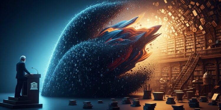 À lUnesco le philosophe Eric Sadin lance un cri dalarme  lIA générative menace notre culture et notre humanité Il appelle éditeurs artistes et public à un refus massif   Viral Mag