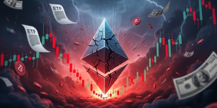 Découvrez pourquoi lEthereum plonge de 18 en une semaine avec des sorties massives des ETF Analyse technique bearish et risques de nouvelles pertes à venir   Viral Mag