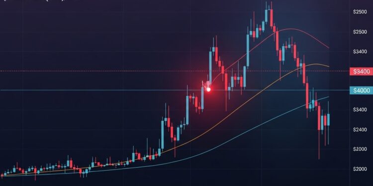 Ethereum Rejette la MA 200 : Correction Profonde Imminente ? - Viral Mag Découvrez pourquoi Ethereum peine à franchir la moyenne mobile 200 à 3 400 $ signalant une possible chute vers 2 500 $ Analyse technique détaillée et perspectives pour les investisseurs Viral Mag