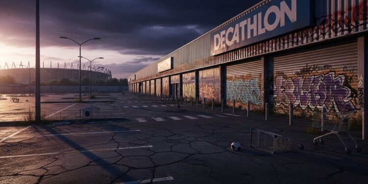 Fermeture du Decathlon Géant de Saint-Denis : Fin 2026 - Viral Mag Découvrez pourquoi le plus grand Decathlon dEurope ouvert en 1998 face au Stade de France à Saint Denis fermera définitivement ses portes en juin 2026 Un symbole qui séteint Viral Mag