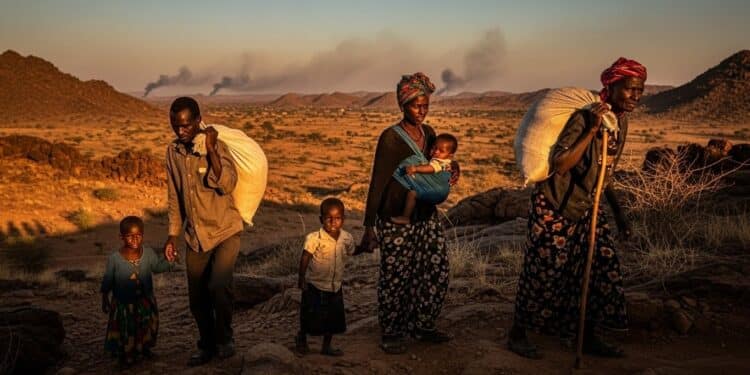 Découvrez les témoignages poignants de familles soudanaises fuyant les combats au Kordofan Sud Une marche épuisante à travers les montagnes pour échapper à la violence dans un conflit dévastateur   Viral Mag