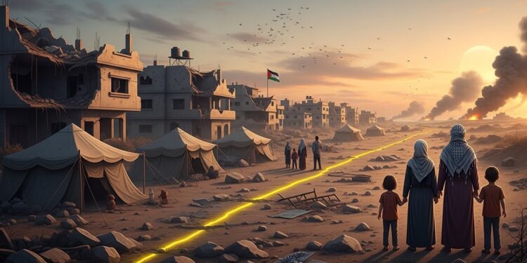 À Gaza des milliers de Palestiniens vivent sous la menace constante des bombardements près de la ligne jaune Entre peur destructions et incertitude découvrez leur quotidien dans une zone encore sous contrôle israélien   Viral Mag