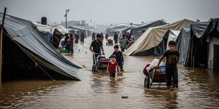 Les pluies hivernales et le froid extrême frappent Gaza après le cessez le feu causant des morts par hypothermie et inondations Une population vulnérable appelle à plus daide humanitaire urgente   Viral Mag