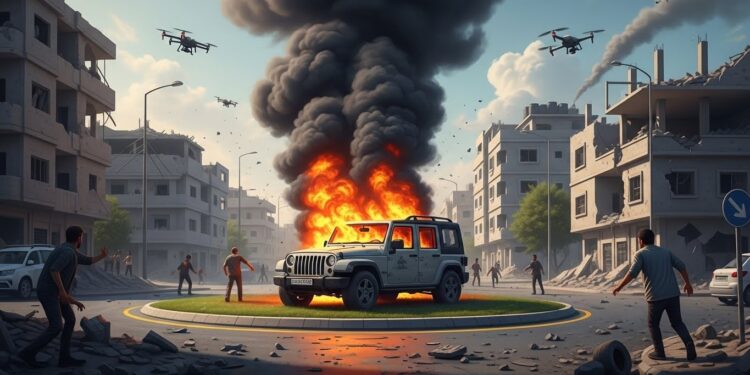 Gaza : Quatre Morts Dans Une Frappe Aérienne Israélienne à Tal al-Hawa - Viral Mag Une frappe israélienne a tué quatre Palestiniens dans un véhicule à Gaza ville dans le quartier de Tal al Hawa Le Hamas dénonce une violation du cessez le feu en vigueur depuis octobre Détails sur cet incident tendu Viral Mag