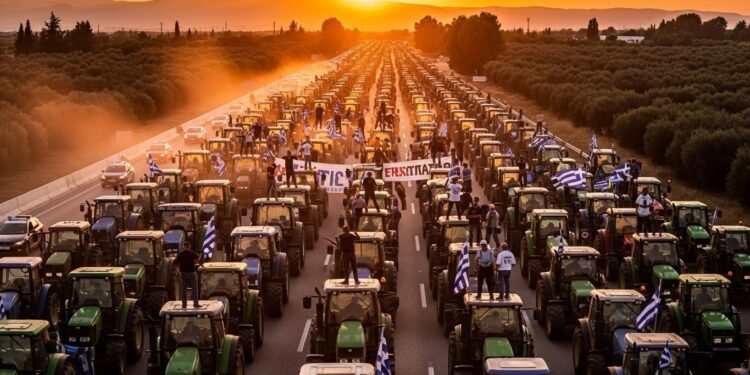 Grèce : 20 000 Tracteurs Paralysent le Pays en Pleine Crise - Viral Mag Les agriculteurs grecs bloquent routes et aéroports avec plus de 20 000 tracteurs Fraude aux subventions européennes colère explosive la situation devient hors de contrôle Viral Mag