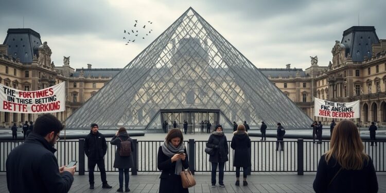 Grève au Louvre : Fermeture et Crise Profonde - Viral Mag Le Louvre fermé par une grève reconductible des agents Mécontentement sur les conditions de travail salaires et effectifs sur fond de cambriolage spectaculaire et réorganisation imposée Décryptage complet Viral Mag