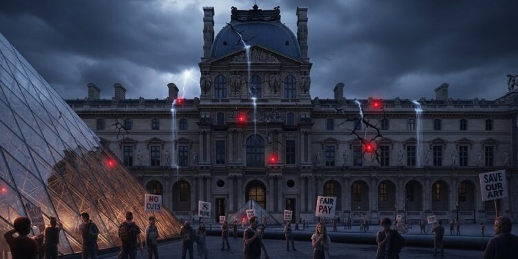 Après un cambriolage spectaculaire et des fuites deau les personnels du Louvre lancent une grève reconductible dès le 15 décembre Effectifs sécurité vétusté le musée le plus visité au monde est au bord du gouffre   Viral Mag