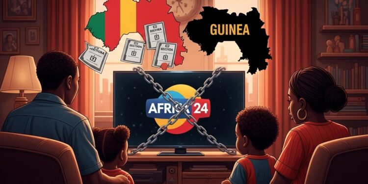 À quelques jours du scrutin présidentiel en Guinée la chaîne Africa 24 est suspendue pour diffusion sans accréditation Une décision qui ravive les craintes sur la liberté des médias sous la junte   Viral Mag