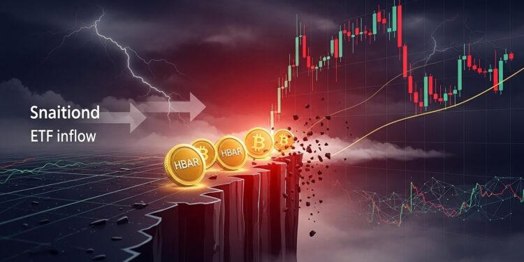 Découvrez pourquoi le prix du HBAR forme un pattern tête épaules alarmant alors que les inflows des ETF Hedera sessoufflent Analyse technique et perspectives pour les investisseurs en cryptomonnaies   Viral Mag