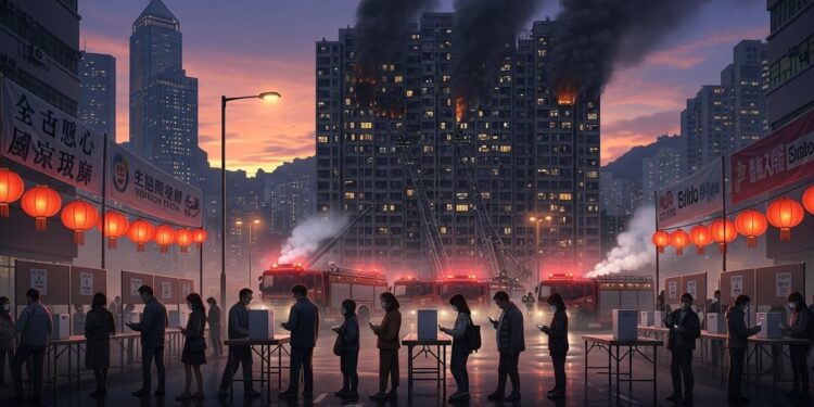 Dimanche Hong Kong élit ses législateurs sous contrôle strict de Pékin alors quun incendie ayant fait 159 morts bouleverse la campagne Participation en jeu et tensions palpables   Viral Mag