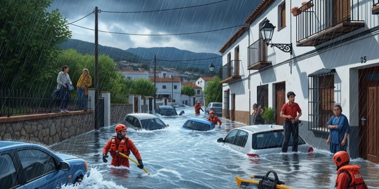 Découvrez les détails des pluies torrentielles qui ont frappé le sud de lEspagne causant au moins un décès et des disparitions à Malaga un an après la tragédie de Valence   Viral Mag