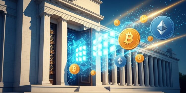 La Fed Ouvre la Porte aux Cryptos pour les Banques - Viral Mag Découvrez comment la Réserve fédérale américaine vient de supprimer une ancienne politique restrictive permettant désormais aux banques non assurées daccéder aux activités crypto Un tournant majeur pour le secteur Viral Mag