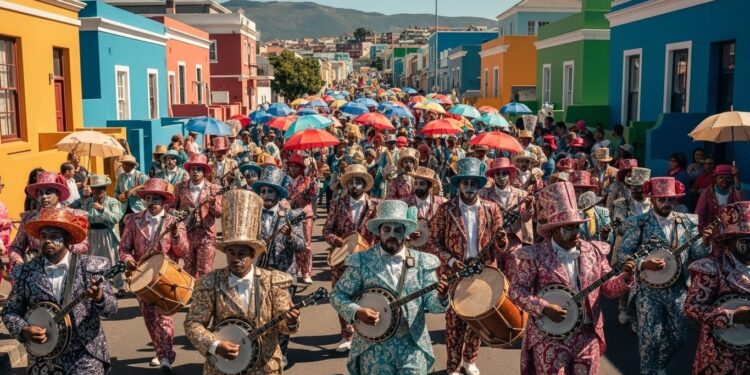 Découvrez lhistoire émouvante du carnaval des ménestrels au Cap né de lesclavage et porté par la communauté coloured Une célébration colorée qui défie le temps et les défis modernes   Viral Mag