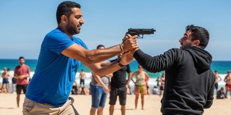 Le Héros Syrien de Bondi : Un Acte de Courage Qui Fait la Fierté d’un Village - Viral Mag Découvrez lhistoire émouvante dAhmed al Ahmed Syrien immigré en Australie qui a désarmé un assaillant lors de lattaque antisémite à Bondi Beach sauvant de nombreuses vies et rendant fier son village de Neirab Viral Mag