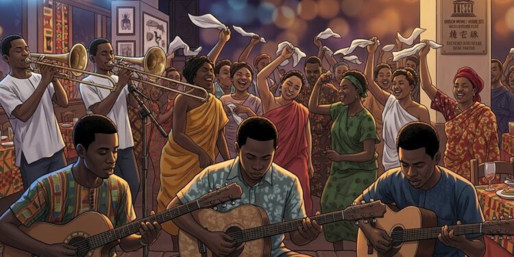 Le Highlife Ghanéen Inscrit au Patrimoine Unesco - Viral Mag Découvrez comment le highlife musique emblématique du Ghana vient dêtre reconnu par lUnesco Une célébration vibrante dun siècle de rythmes qui unissent les générations Viral Mag