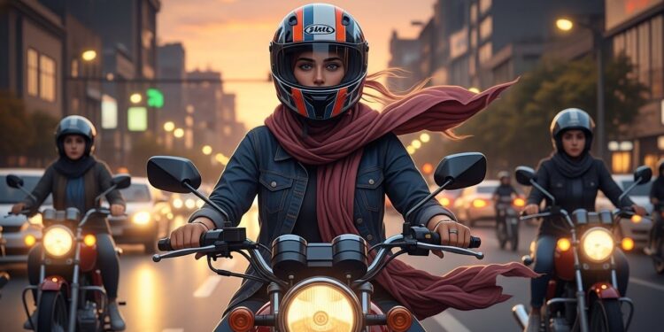 Les Motardes Iraniennes Défient les Restrictions - Viral Mag Découvrez comment les femmes iraniennes conquièrent les routes à moto malgré les obstacles légaux et sociétaux Un vent de liberté souffle à Téhéran sur fond de changements subtils Viral Mag