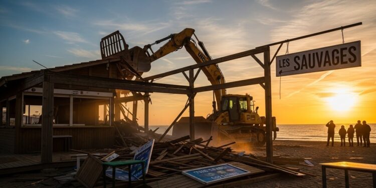Les Sauvages Démolis : Fin d’une Ère pour Un si grand soleil - Viral Mag Décor emblématique dUn si grand soleil le bar de plage Les Sauvages à La Grande Motte est en cours de démolition Les fans paniquent mais la série continue Découvrez toute lhistoire et ce qui attend le lieu culte Viral Mag