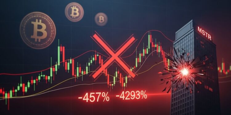 Découvrez pourquoi laction MicroStrategy forme un death cross et voit son mNAV devenir négatif Analyse approfondie des risques liés à Bitcoin et à la dilution des actions   Viral Mag