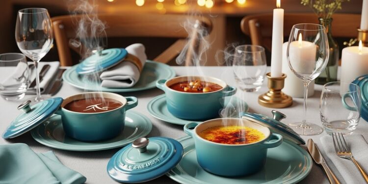 Mini Cocottes Le Creuset en Promo : Idée Parfaite pour les Fêtes - Viral Mag Découvrez les mini cocottes Le Creuset en couleur Brise Marine à 25 sur Amazon Élégantes pratiques et résistantes elles subliment vos plats festifs Un bon plan incontournable pour Noël Viral Mag