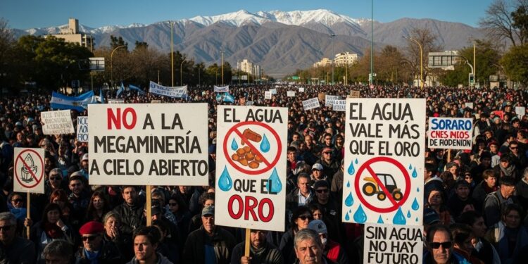 Mobilisation Massive à Mendoza contre une Mine de Cuivre - Viral Mag Des milliers dArgentins manifestent à Mendoza contre le projet minier San Jorge craignant pour leurs ressources en eau Un débat crucial au Sénat oppose développement économique et protection environnementale Viral Mag