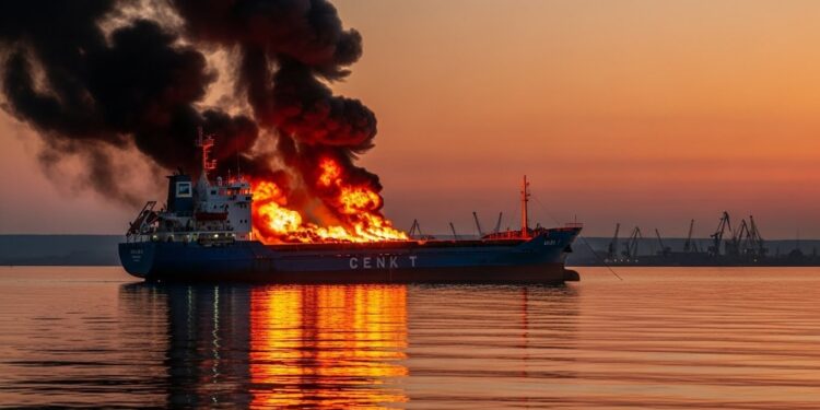 Navire Turc Touché près d’Odessa : la Mer Noire en Feu - Viral Mag Un cargo turc battant pavillon panaméen a été gravement endommagé par une frappe russe près dOdessa Ankara demande un cessez le feu immédiat sur les ports Vers une nouvelle escalade en mer Noire Viral Mag