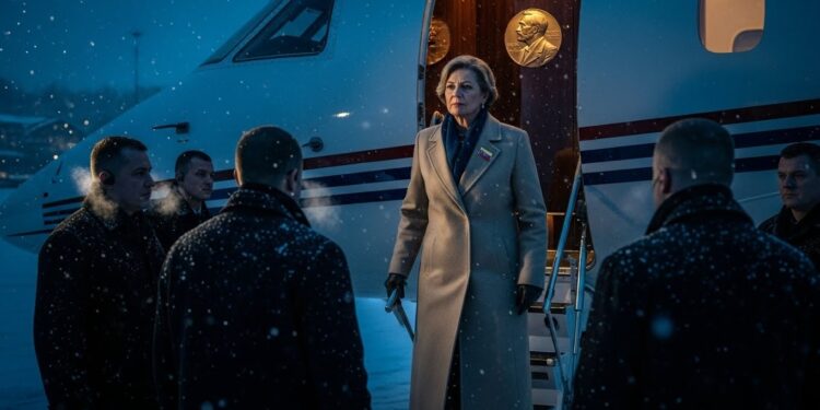 Découvrez le mystère autour de larrivée de Maria Corina Machado à Oslo pour recevoir son Nobel de la paix Famille émue chefs dÉtat présents et menace de fugitif planent sur la cérémonie   Viral Mag