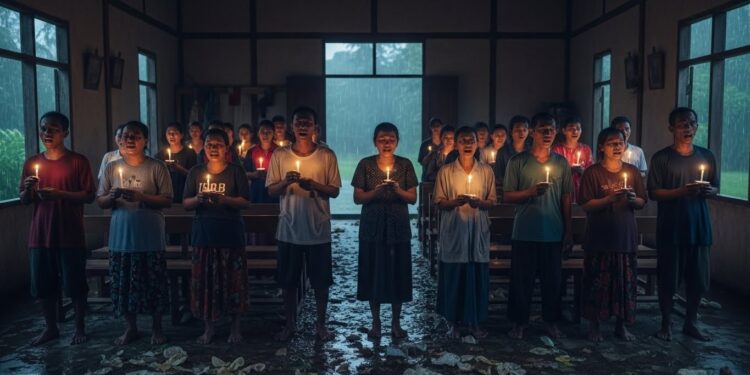 À Sumatra des fidèles célèbrent un Noël émouvant dans une église dévastée par les inondations meurtrières Entre deuil et renaissance la foi offre une force inattendue aux survivants   Viral Mag