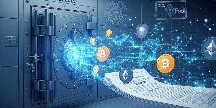 OCC Libère les Banques US pour Trades Crypto Sans Risque en 2025 - Viral Mag Découvrez comment lOCC autorise les banques américaines à effectuer des transactions crypto sans risque en 2025 marquant un tournant réglementaire majeur pour ladoption des actifs numériques dans la finance traditionnelle Viral Mag