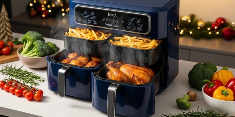 Découvrez lairfryer Ninja Double Stack XL en édition limitée à seulement 15999€ au lieu de 28999€ Une promotion folle avant Noël pour une friteuse à air révolutionnaire polyvalente et familiale Faut il craquer    Viral Mag
