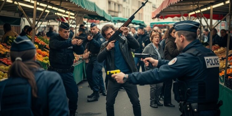 Dimanche 30 novembre un homme muni dune arme longue factice sème la peur sur le marché de Montataire Creil Intervention musclée de la police taser hospitalisation  récit complet dun événement qui a choqué lOise   Viral Mag